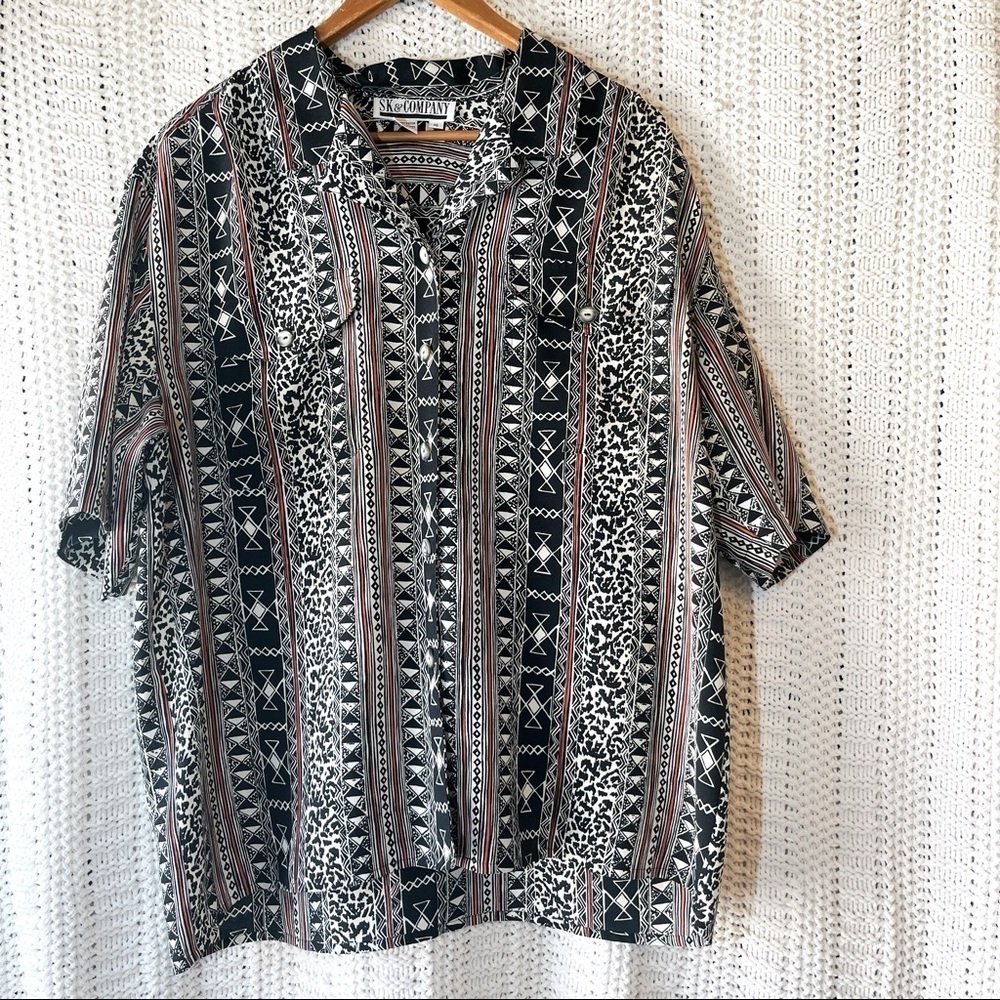 Sk & Company Button Down Blouse